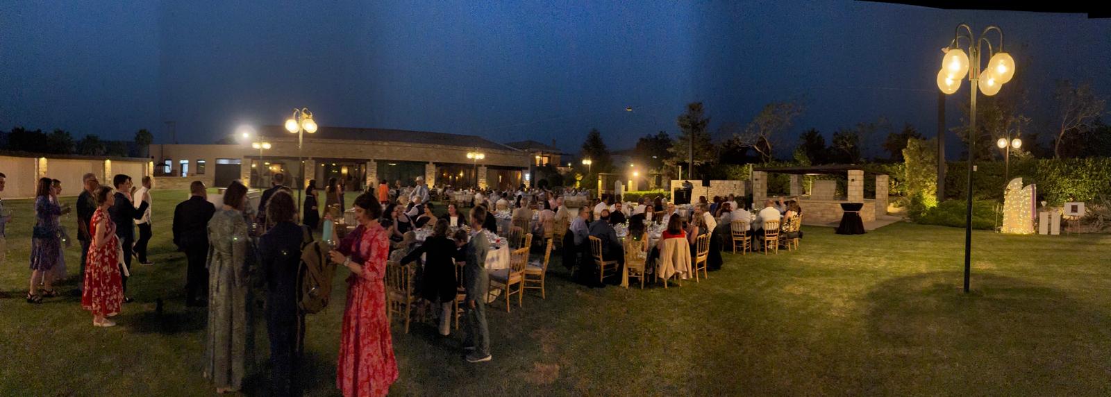 a panaroma of the wedding feast